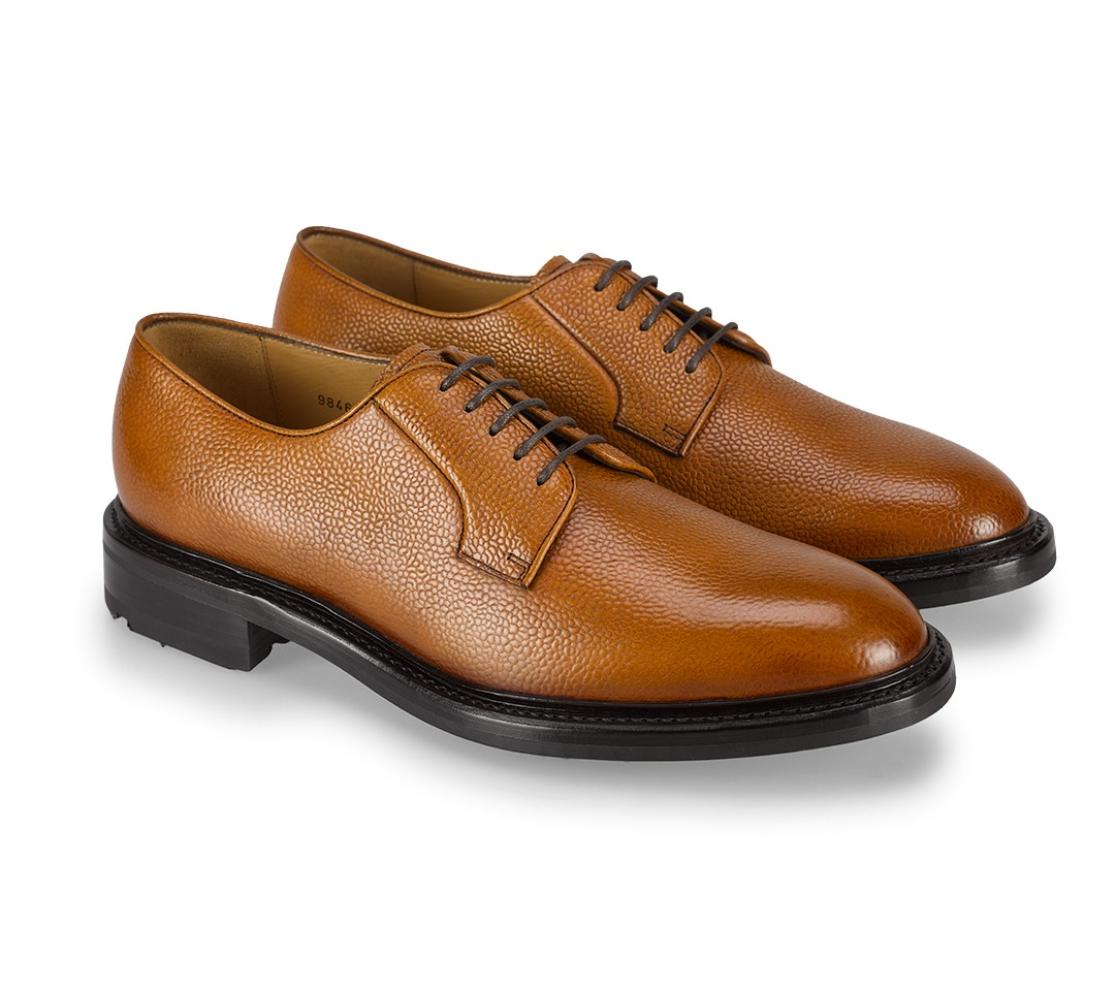 Derby Shoes - Peyton Grain 100 Havane
